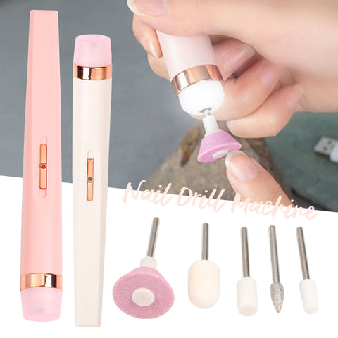 5 in 1 Electric Manicure Set-Nail Drill Polisher-Cordless USB Rechargeable With LED. 5 in 1 Electric Manicure Set-Nail Drill Polisher-Cordless USB Rechargeable With LED.