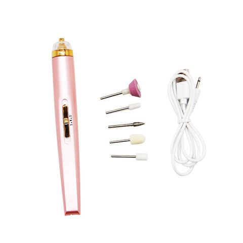 5 in 1 Electric Manicure Set-Nail Drill Polisher-Cordless USB Rechargeable With LED. 5 in 1 Electric Manicure Set-Nail Drill Polisher-Cordless USB Rechargeable With LED.